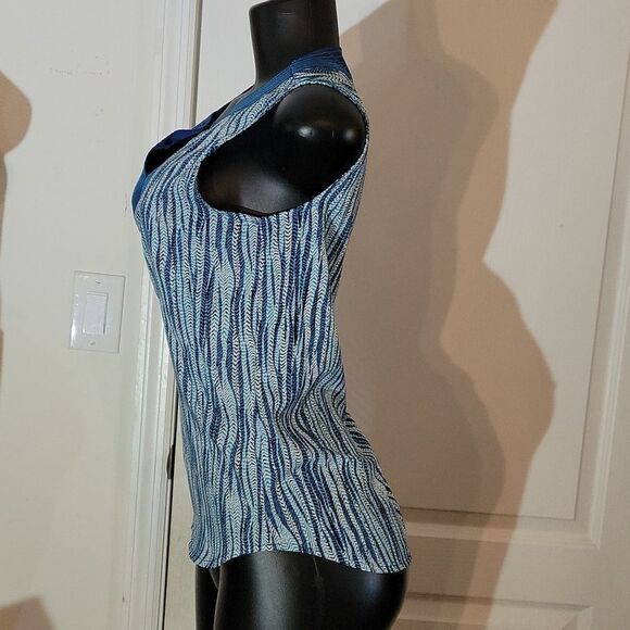 BRAND NEW LIZ CLAIBORNE MULTI-COLOR SLEEVELESS SHIRT - Picture 7 of 14